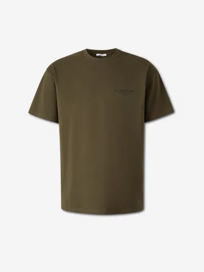 Givenchy Printed Cotton T-shirt In Green