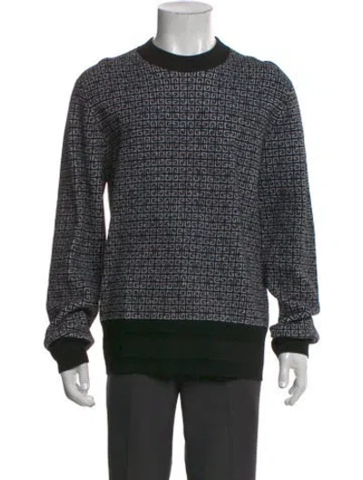 Pre-owned Givenchy Printed Crew Neck Pullover In Black