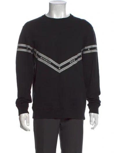 Pre-owned Givenchy Printed Crew Neck Sweatshirt In Black