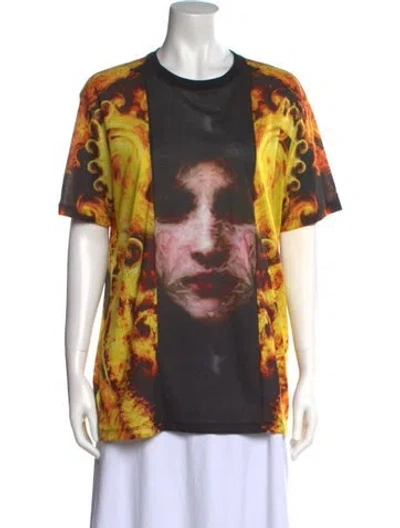 Pre-owned Givenchy Printed Crew Neck T-shirt In Black