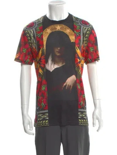 Pre-owned Givenchy Printed Crew Neck T-shirt In Black