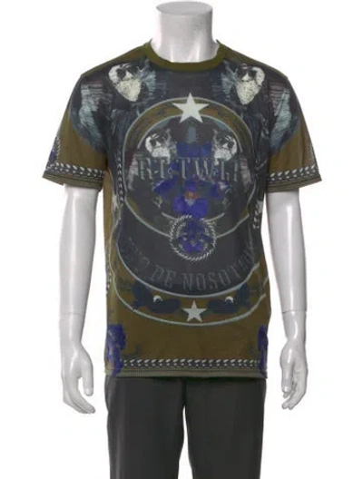 Pre-owned Givenchy Printed Crew Neck T-shirt In Black