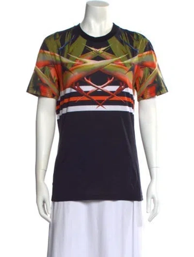 Pre-owned Givenchy Printed Crew Neck T-shirt In Blue