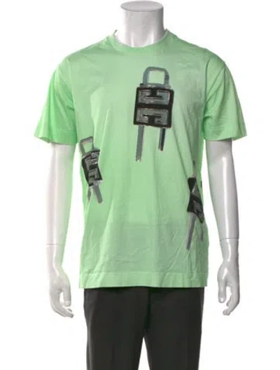 Pre-owned Givenchy Printed Crew Neck T-shirt In Green