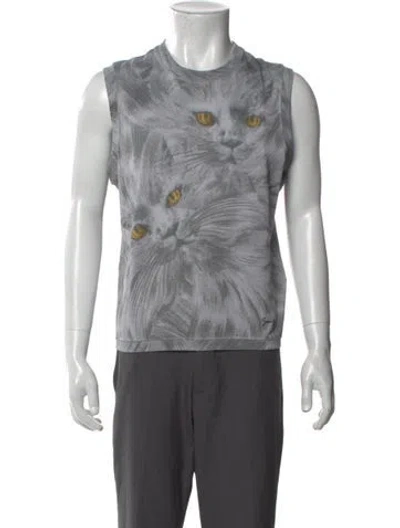Pre-owned Givenchy Printed Crew Neck T-shirt W/ Tags In Gray