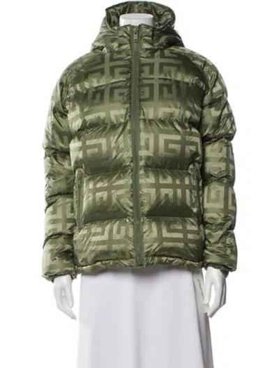 Pre-owned Givenchy Printed Down Jacket In Green