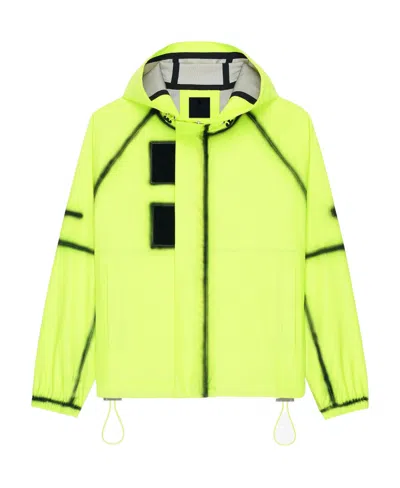 Givenchy Printed Hooded Casual Jacket In Yellow