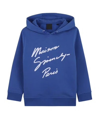 Givenchy Printed Hoodie In Blue