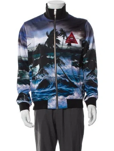 Pre-owned Givenchy Printed Jacket In Blue