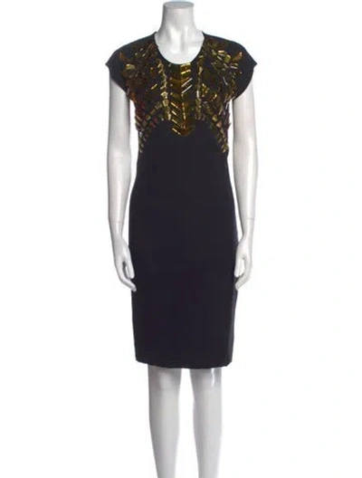 Pre-owned Givenchy Printed Knee-length Dress In Black