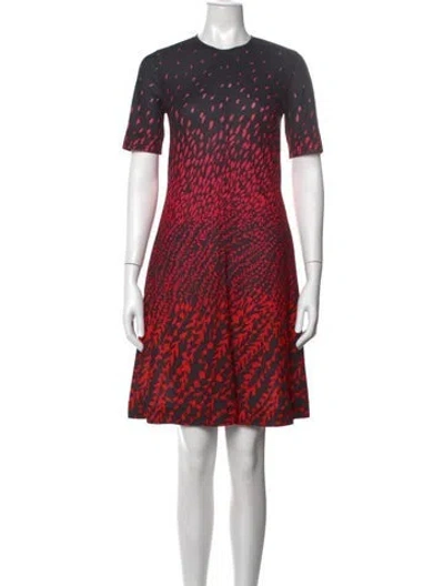 Pre-owned Givenchy Printed Knee-length Dress In Black/red
