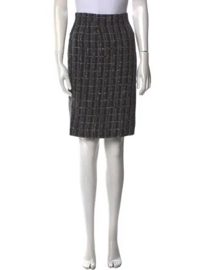 Pre-owned Givenchy Printed Knee-length Skirt In Gray