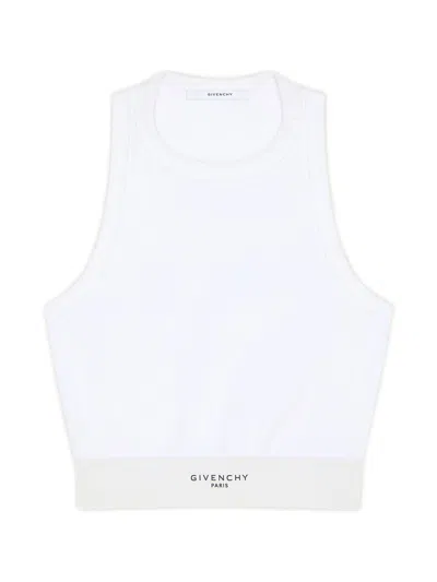 Givenchy Printed Logo Tailored Top - Size S In White