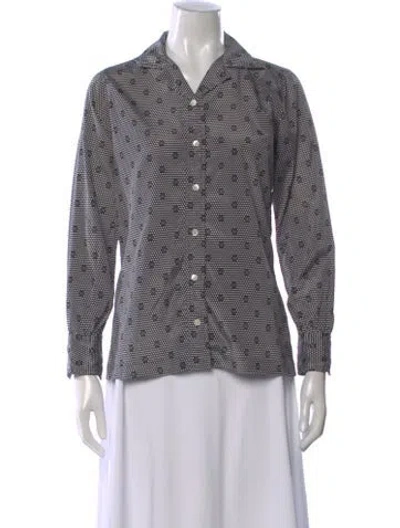 Pre-owned Givenchy Printed Long Sleeve Button-up Top In Multi