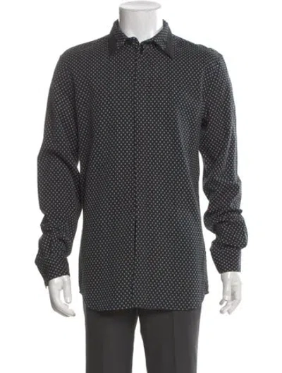Pre-owned Givenchy Printed Long Sleeve Shirt In Gray