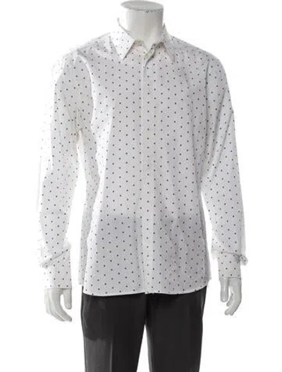 Pre-owned Givenchy Printed Long Sleeve Shirt In White
