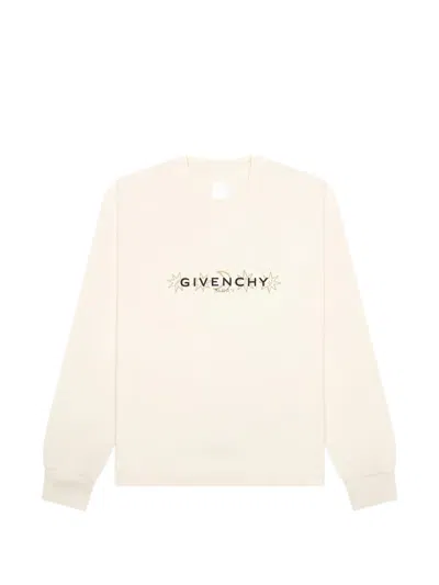 Givenchy Printed Long-sleeve T-shirt In Neutral