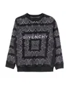 Givenchy Printed Long-sleeved Sweater In Black