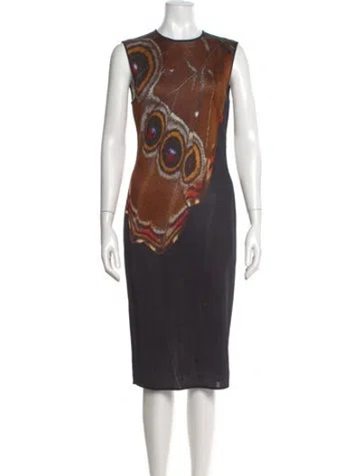 Pre-owned Givenchy Printed Midi Length Dress In Black