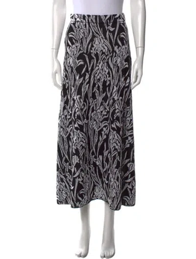 Pre-owned Givenchy Printed Midi Length Skirt In Black
