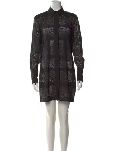 Pre-owned Givenchy Printed Mini Dress In Black