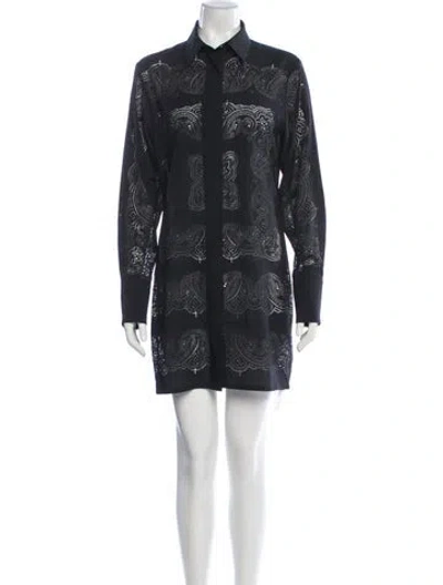 Pre-owned Givenchy Printed Mini Dress In Black