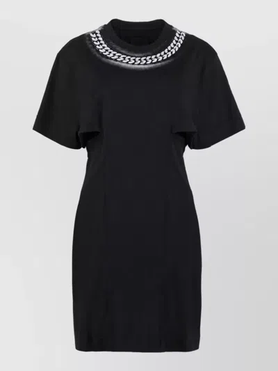 Givenchy Printed Mini Dress In Black