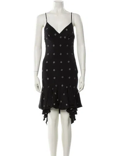Pre-owned Givenchy Printed Mini Dress W/ Tags In Black