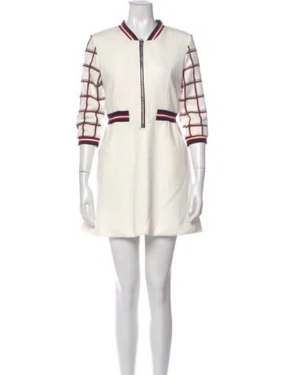 Pre-owned Givenchy Printed Mini Dress In White