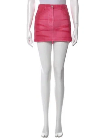 Pre-owned Givenchy Printed Mini Skirt In Pink