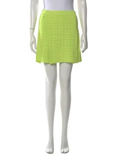 Pre-owned Givenchy Printed Mini Skirt W/ Tags In Green