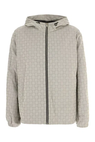 Givenchy Men's Monogram 72 Jacquard Anorak In Gray