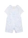 Givenchy Printed Overalls T-shirt Set In White