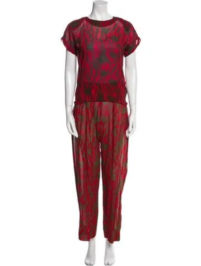 Pre-owned Givenchy Printed Pant Set In Red