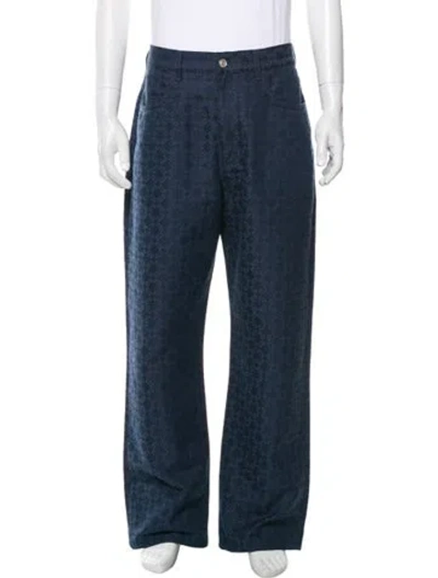 Pre-owned Givenchy Printed Pants In Blue