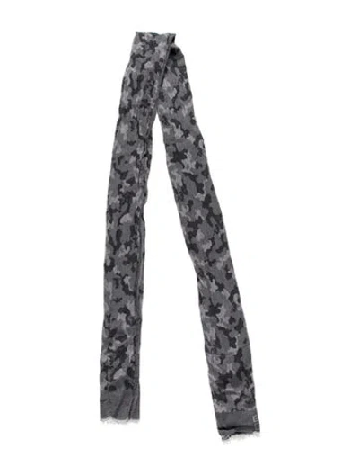 Pre-owned Givenchy Printed Scarf In Gray