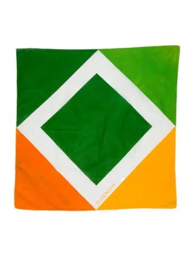Pre-owned Givenchy Printed Scarf In Green