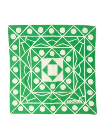 Pre-owned Givenchy Printed Scarf In Green