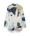 Givenchy Printed Shirt In Seersucker Cotton In Multi-color