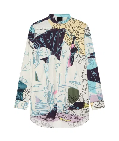 Givenchy Printed Shirt In Seersucker Cotton In Multi-color