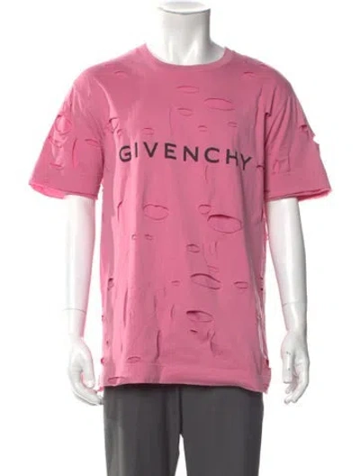 Pre-owned Givenchy Printed Short Sleeve Shirt In Pink