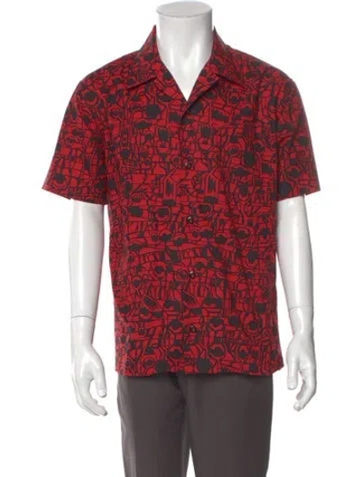 Pre-owned Givenchy Printed Short Sleeve Shirt In Red
