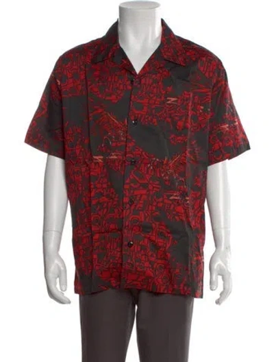 Pre-owned Givenchy Printed Short Sleeve Shirt In Red