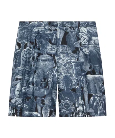 GIVENCHY BERMUDA SHORTS IN SILK WITH HUBERT OBJECTS PRINT
