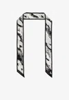 Givenchy Printed Silk Bandeau Scarf In Gray
