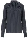Givenchy Polka Dots Printed Blouse In Blue