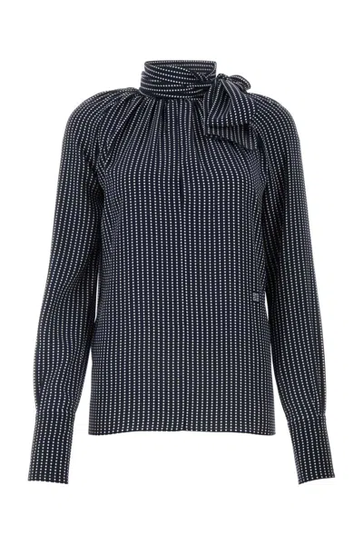 Givenchy Polka Dots Printed Blouse In Black