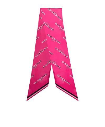 Givenchy Printed Silk Scarf In Pink