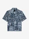 Givenchy Shirt In Silk With Hubert Objects Print In Black