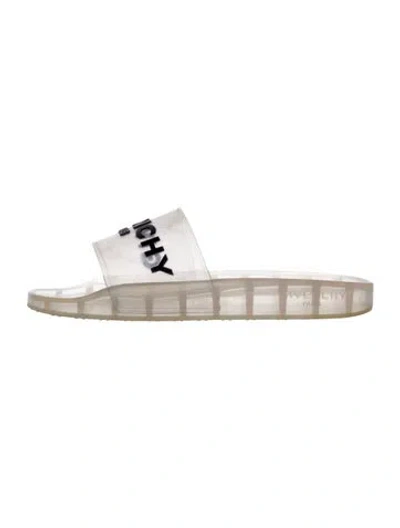 Pre-owned Givenchy Printed Slides In Neutral